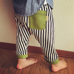  再販12 ストライプサルエルパンツ　＜受注生産＞