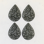 Black Designed Drop Pendant Tops