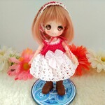 オビツ11サイズ　編みドレスセット（赤）