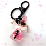 ★購入可★【レジン作品】コスメ💄キーホルダー(ﾋﾟﾝｸ)