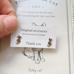 silver 猫ピアス　チタンピアス