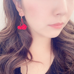 あかいろ 揺れるかぎ針編みピアス