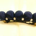 コロコロちりめんのバレッタ