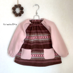 あったかフリーススモック  名入れ刺繍タグ付
