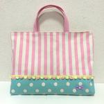 レッスンバック☆〈再販〉ピンクストライプ☆
