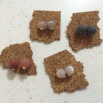 【送料無料】ドゥルージーアゲートピアス