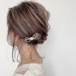 　簡単挟むだけ♪シルバーアクセ♪高見えヘアアクセ✴️ヘアクリップ