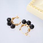 スタイリッシュ！モリオン フープピアス or イヤリング 14kgf or シルバー925 ～ 選べる金具 ～
