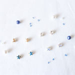 mini Swarovski star♡　一粒ピアス/樹脂ノンホールピアス（イヤリング）