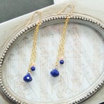 ラピスラズリのピアス（イヤリングに変更可能）