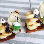 残暑のパンまつり☆和好きオセロくんのあんバタパンケーキメモスタンド