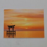白髭神社の朝焼け