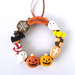  【粘土】怖くて可愛いハロウィンリース