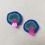vivit pink×blue刺繍ピアス