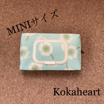 再販☆mini☆ウェットティッシュケース☆アネモネ☆ブルー☆北欧風ポーチ☆ノーマルビタット