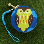 フクロウのマカロンポーチ☆４ｃｍ