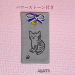 ✨NEW✨🐱猫ちゃんのおひげファースト☝🏻手描きの可愛い福ひげ入れ〈結びグレー🤍〉