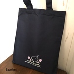 【⭐️お値下げ中♪送料無料】ピアノとお花柄　トートバッグ ♪