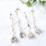 flower butterfly...♡ ゆれるピアス/ 樹脂ノンホールピアス(イヤリング) 