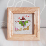 刺繍フレーム🌾案山子　かかし　秋　稲穂　壁飾り インテリア雑貨 ハンドメイド