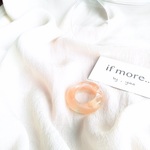 【10/10  21:30~予約販売】chubby ring☽ apricot beige ⌘ クリアリング 透明 リング 指輪 いびつ マーブル