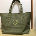 kohaku13様　⭐︎A4サイズが入る帆布トートバッグ⭐︎カーキ