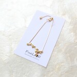 イスラエルのアネッタ～ラインストーンスクエア＆華奢なリーフＡ♡ブレスレット♪～5サイズセレクト♪