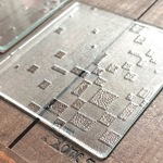 New!　こと　　ガラスコースター　　昭和レトロガラス　アンティーク　型ガラス　もったいないをカタチに　