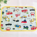 園児用25×35 働くクルマ柄　ランチョンマット　黄色 縁どり 