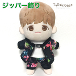 ［Kポdoll 20cm］セットアップ（ジッパー飾り）／カラフル