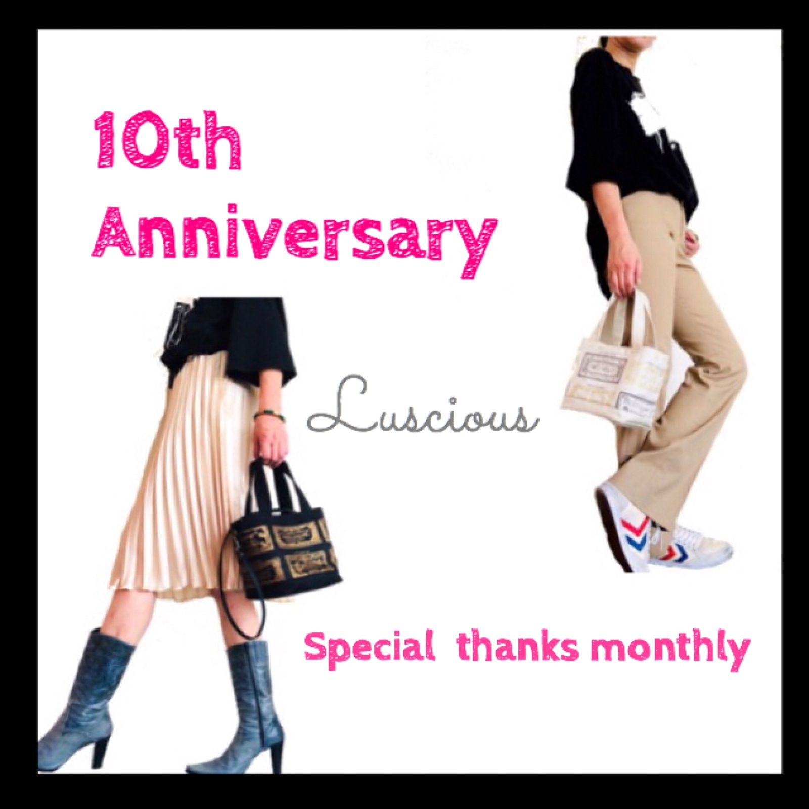 再々入荷)ミニの実力♡CANVAS cuBe 10th 8pockets SP ましかく帆布8号ミニトート　Black