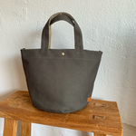【SALE】バケツトートバック[帆布・撥水加工・カーキ色]