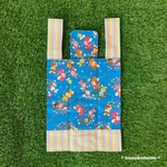 レトロアニマル 音楽隊 レジ袋型エコバッグ 昭和レトロブルー