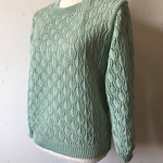 【ピックアップセール】模様編みサマーセーター　若草色【30％OFF】