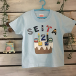 再販×3!!お誕生日の記念に♡電車のケーキ^_^ふわふわもこもこのバースデーケーキ 半袖Tシャツ