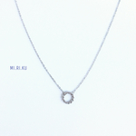 小さな* シンプル リングのネックレス／サージカルステンレス(シルバー)