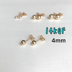 14KGFボールピアス ★4mm ★イエローゴールド