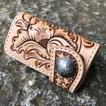 KEY CASE/キーケース キーホルダー 総手縫い バスケット＆フラワー フィリグリー/透かしカービング 本物パイソン×ハーマンオークレザー/姫路レザー メンズ＆レディース KC-H001FFB2 