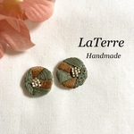 秋色ビーズ刺繍　ピアス　イヤリング