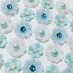お花シール❁︎スワロフスキー❁︎prettyflower blue