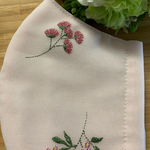 秋用マスク🌸刺繍お洒落マスク🌸ピンク