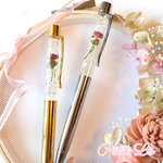 【再販×15】受注生産 極小薔薇のハーバリウムボールペン ウェディング