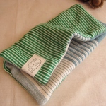 ハンドメイド*6重ガーゼ大判ハンカチ*リネンstripe