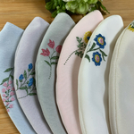秋にお勧め🌸刺繍お洒落マスク🌸モスグリーン