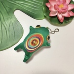 カエル　ボールチェーンマスコット　🎶虹色渦巻🎶