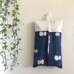 【送料無料】ボックスティッシュカバー ミナペルホネン  hana hane × 刺繍 ハンドメイド
