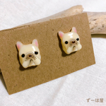 フレンチブルドッグピアス♪（白）