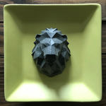 🆕スミクロの幾何学ライオン🦁無香料アロマストーン【混ぜ込み着色】