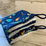 4sukacom様　オーダー品⭐️ループタオル2枚セット☆宇宙&恐竜柄ネイビー
