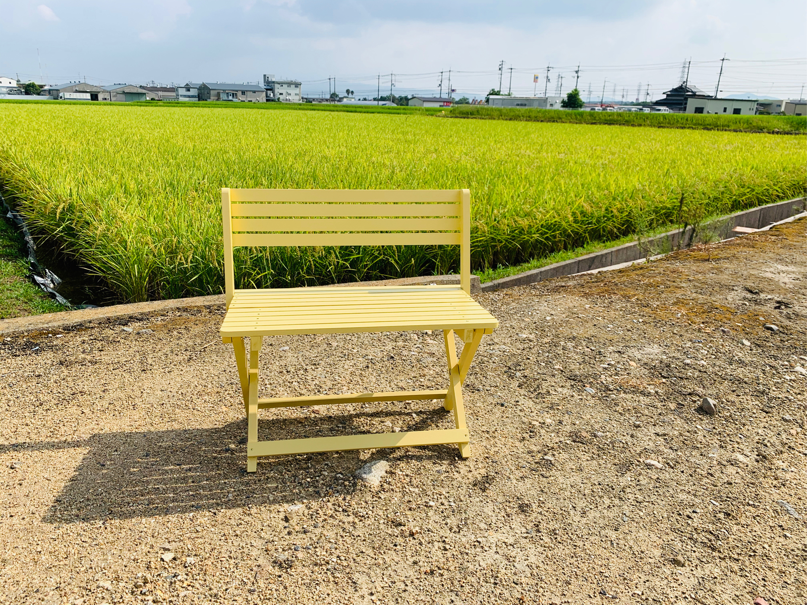 受注製作ハニーマスタード・Ｍサイズ・フラットタイプ(座面すきま無し)わんちゃん撮影会用折り畳みベンチ 9,720円